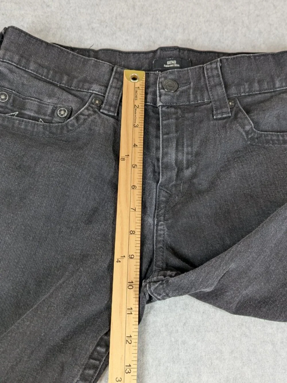 True Religion Geno Relaxed Slim Jeans Men's 32 (Fit 32x30) Black Stretch